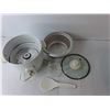 Image 3 : Rice Cooker- Powers On 6.5" Tall,, Serving Spoon, Glass Pie Pan, Plastic Tray 14.5" Long
