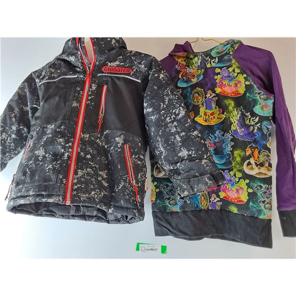 Kids' Clothes- Monster Winter Jacket-5 & Snow White Sweater- 9/10