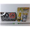 Image 1 : (2) Metal Signs- Corona, No Smoking