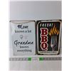 Image 1 : (2) Metal Signs- Grandma, BBQ
