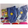 Image 2 : Kids/Toddler Lot- (2) Shorts- 4T, (3) Hats, Chalk, Misc.