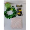 Image 2 : Seasonal Decorations- Tablecloth, Light Up Necklace, Streamers, Misc.