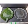 Image 1 : (2) Leaf Shaped Trays Up to 17.75" Long