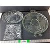 Image 1 : (2) Glass Trays & Plate Up to 15" Long