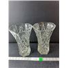 Image 1 : (2) Glass Vases 10.25" Tall