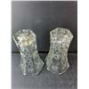 Image 2 : (2) Glass Vases 10.25" Tall