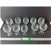 Image 1 : (10) Crystal Wine Glasses 5" Tall
