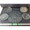 Image 1 : Crystal/Glass Lot- (8) Plates, (2) Bowls