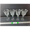 Image 1 : (4) Crystal Glasses 7" Tall