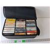 Image 1 : 2 Sided Case Logic Bag & Cassettes- Pink Floyd, Dr. Hook, Bon Jovi, Misc.