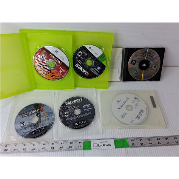 (6) Games for XBox, Play Station, PS3, Wii- Far Cry4, Call of Duty, Misc.