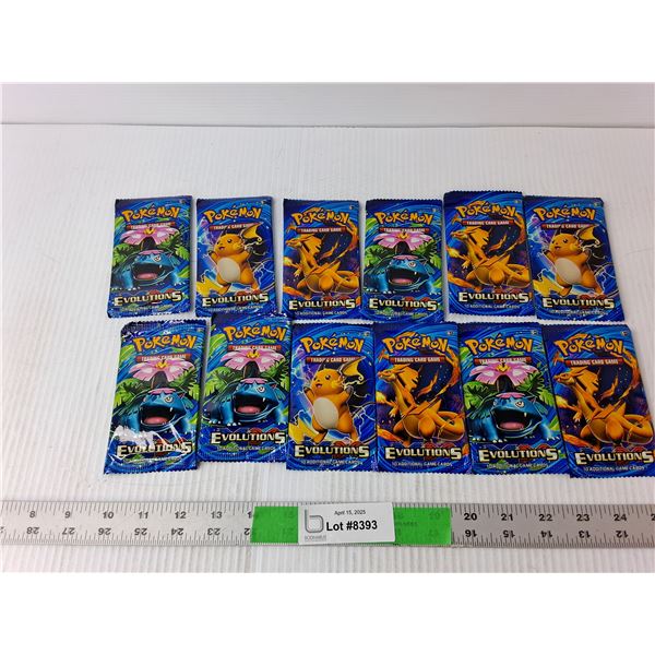 (12) Pokemon Evolutions Trading Card Packs- Sealed Cannot Authenticate