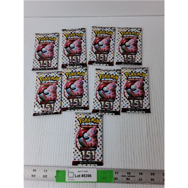 (9) Pokemon Scarlet & Violet Card Packs- Sealed Cannot Authenticate