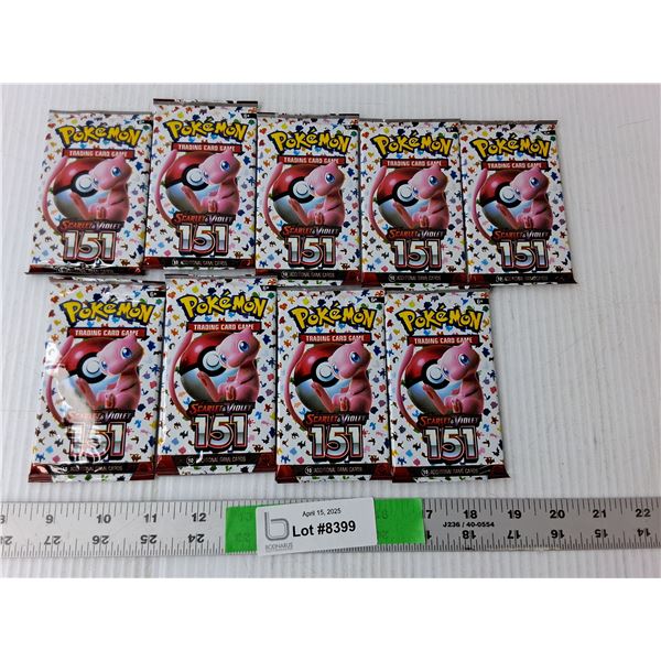(9) Pokemon Scarlet & Violet Card Packs- Sealed Cannot Authenticate