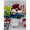 Image 3 : Children's Toys Lot (ty Beanies, Trash Truck, Disney Princess Stationery Container with Contents)