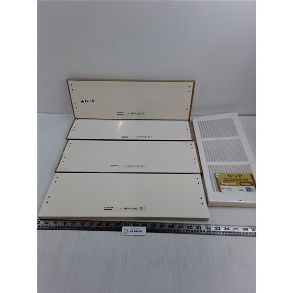 (4) IKEA Project Boards 19.25" x 6.5" #21735 - Mostly Unopen & Imperial Baseboard Grill (NIB)