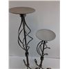 Image 2 : Set of 2 Metal Candle Holder Stands - 30" & 24"
