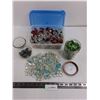 Image 1 : Glass Bead Centerpiece Decor with Containers