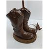 Image 2 : Cowboy Boots & Lariat Table Lamp - Working - 28" Tall