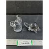 Image 1 : (2) Glass Ornaments. Elephant and Turtle