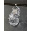 Image 2 : (2) Glass Ornaments. Elephant and Turtle