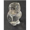 Image 2 : (2) Glass Ornaments. Owl and a Bird