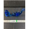 Image 1 : (2) Glass Ornaments. Bird and Dolphin