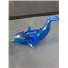 Image 3 : (2) Glass Ornaments. Bird and Dolphin
