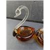 Image 2 : (2) Glass Swan Dishes (Soap?)