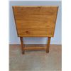 Image 4 : Wooden Folding Table - 24 x 19 x 15"