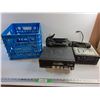 Image 1 : (4)  Various Car Radios and Milk Crate - As Is