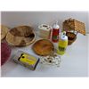 Image 3 : Wicker Bowls, Krypton Lantern, Ketchup/Mustard Dispensers, Napkin Holder, Hot Dish Stand and Misc