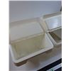 Image 2 : (2) Stackable Plastic Storage Totes - CANNOT SHIP - 23" x 16" x 11"