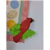 Image 3 : (2) Chalk Ware Cardinals & Quilted Placemat