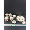 Image 1 : Saskatchewan Prairie Lily Set: Pie Server Set, (2) Coffee Mugs, Sugar Bowls