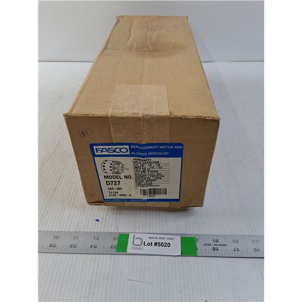 Fasco D 727 Electric Motor