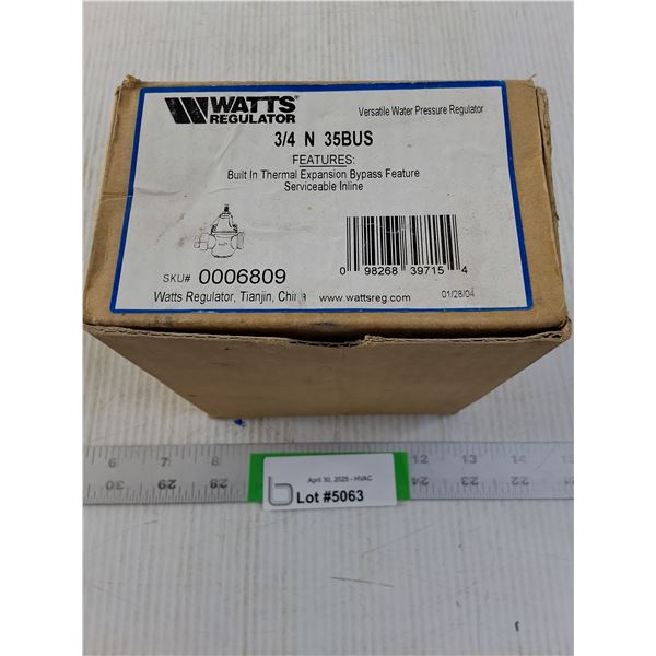 Watts 0006809 3/4" Water Pressure Regulator