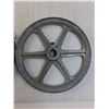 Image 2 : (2 times the bid price) 8" x 3/4" Spoked Pulley & 7" x 3/4" Spoked Pulley