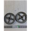 Image 1 : (2 times the bid price) 5" x 3/4" Spoked Pulleys