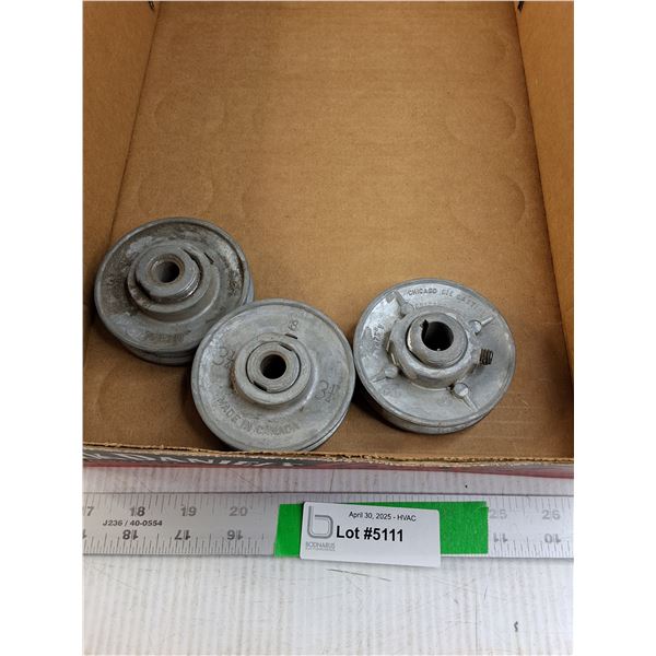 (3 times the bid price) 3 1/4" Aluminum Pulleys