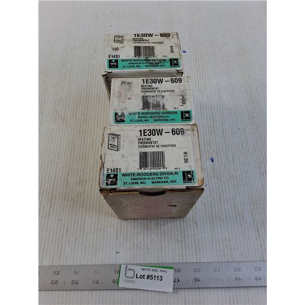 (3 times the bid price) White-Rodgers 1E30W-609 Heating Only Thermostats