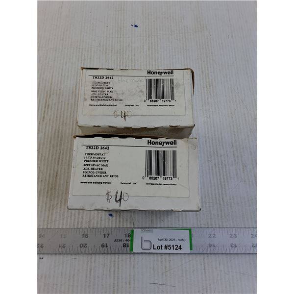 (2 times the bid price) Honeywell T822D6242 White Non-Programmable Thermostats
