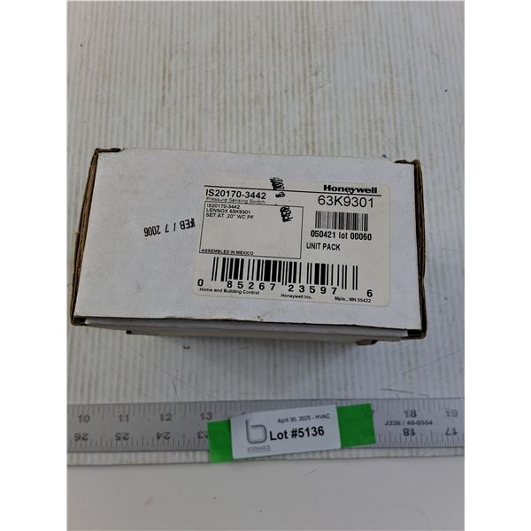 Honeywell 63K9301 Lennox Pressure Switch