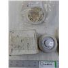 Image 2 : (2) 24v Honeywell Round Thermostats, (1) Rectangular thermostat and a Round Thermostat mount