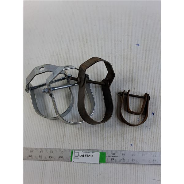 (4 times the bid price) 2" Clevis Hanger and (3) 3" Clevis Hangers