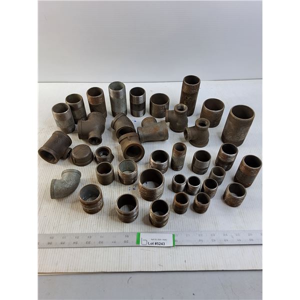 Various Galvanized Pipes and Fittings Lot