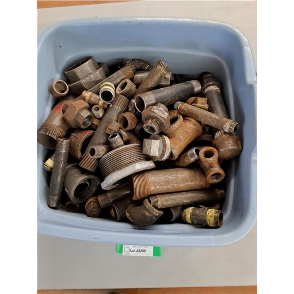 Heavy Container of Numerous Iron Fittings