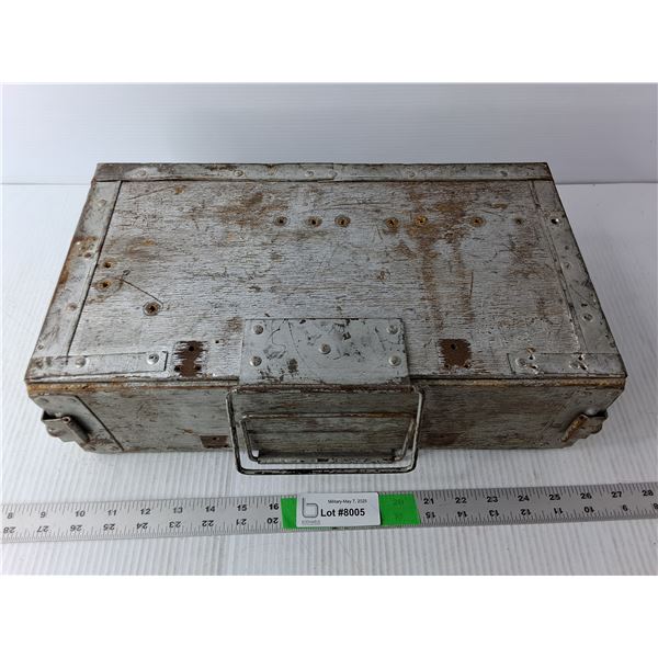 WW2 Vickers MG Wooden Ammo Box - 5" Tall  x 6" Long x 9" Wide