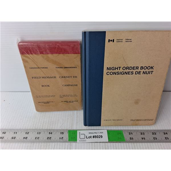 Military Night Order & Field Message Book