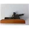 Image 3 : (2) Wood & Metal Barclay Toy Soldiers Up to 4.5" Long, 4" Tall